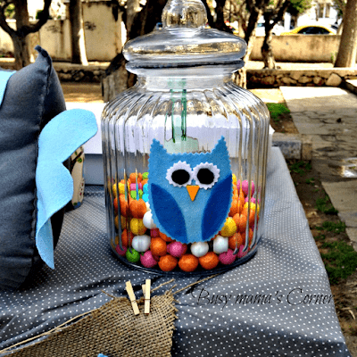 owl boy baptism candy bar