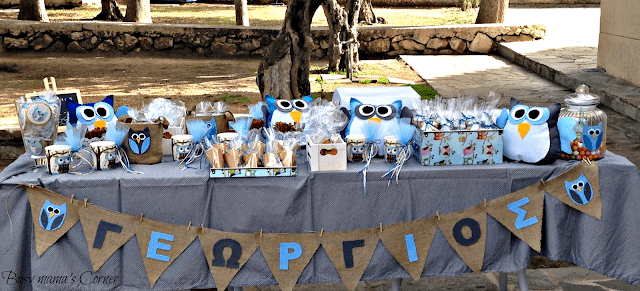 owl boy baptism name banner