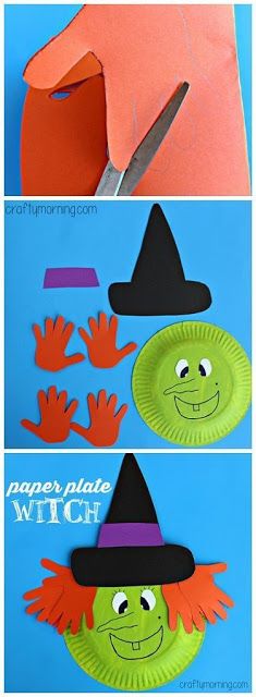 Paper Plate halloween Witch